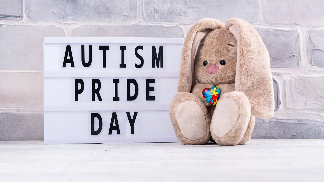 autism pride day words on board